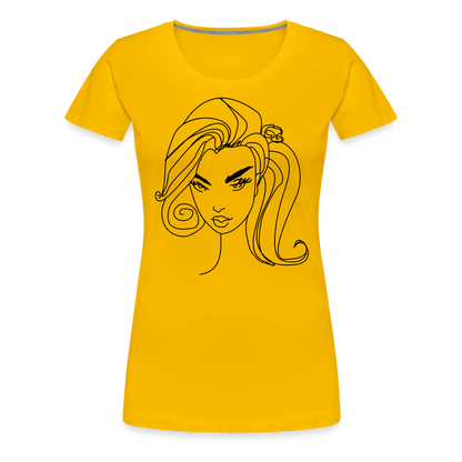 Women’s Face Premium T-Shirt - sun yellow