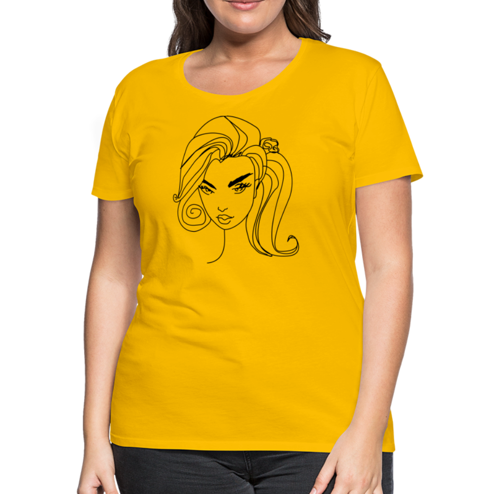Women’s Face Premium T-Shirt - sun yellow