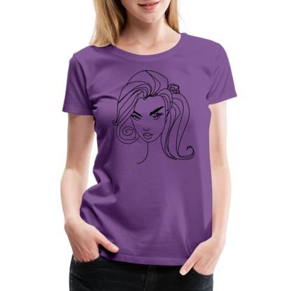 Women’s Face Premium T-Shirt - purple