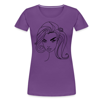 Women’s Face Premium T-Shirt - purple