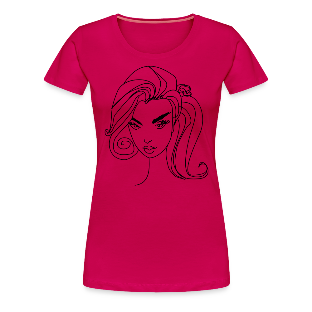 Women’s Face Premium T-Shirt - dark pink