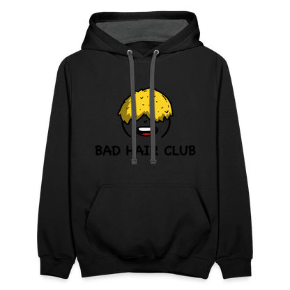 Bad Hair Club Contrast Hoodie - black/asphalt