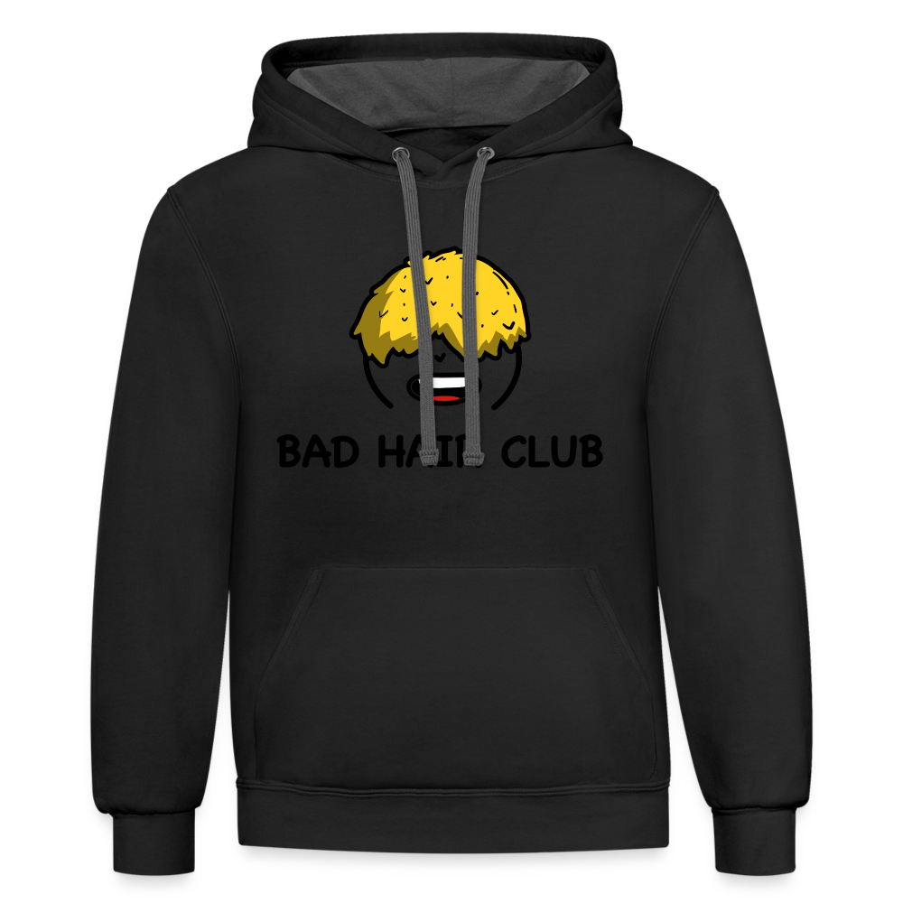 Bad Hair Club Contrast Hoodie - black/asphalt