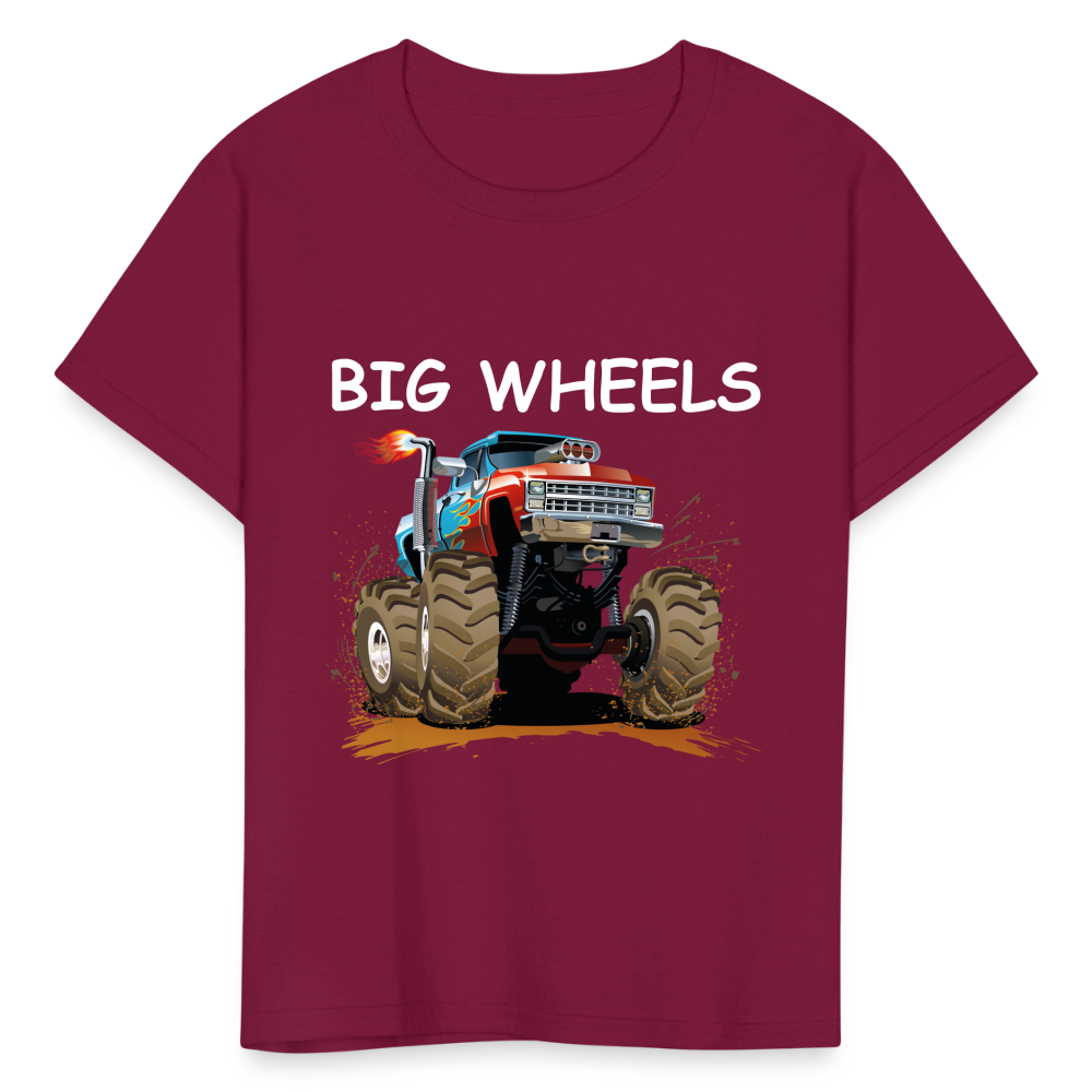 Kids' Big Wheels  T-Shirt - burgundy
