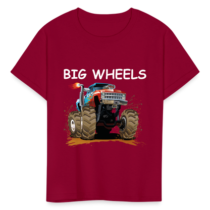 Kids' Big Wheels  T-Shirt - dark red