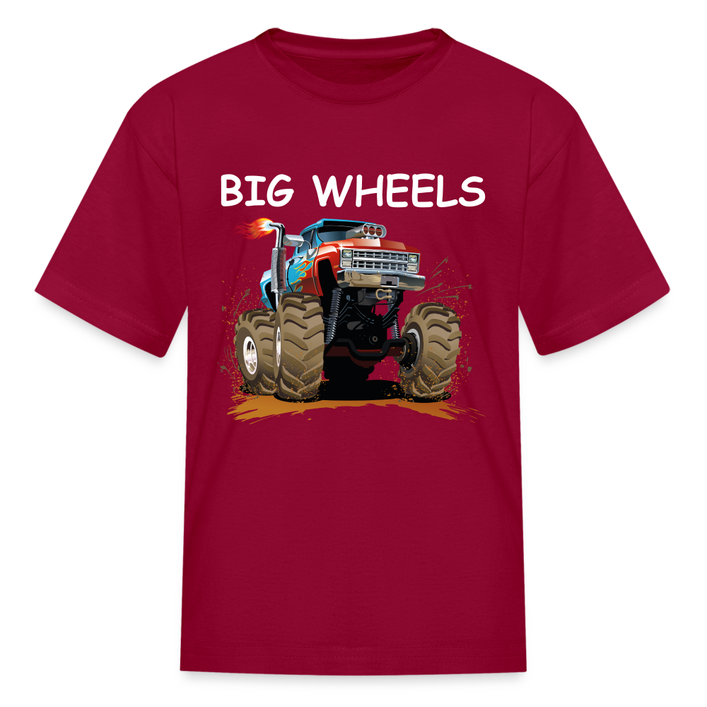 Kids' Big Wheels  T-Shirt - dark red