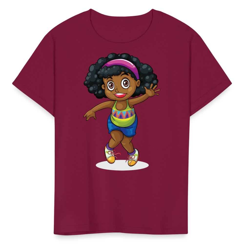 Kids' Dancing T-Shirt - burgundy