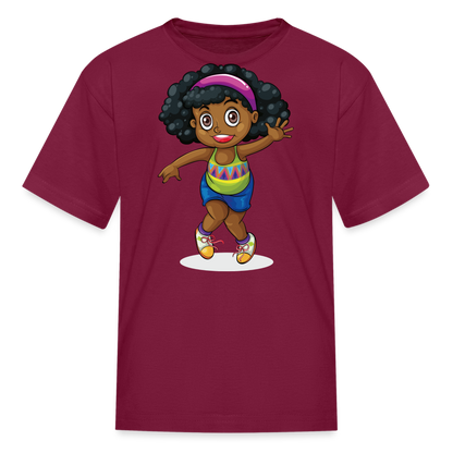 Kids' Dancing T-Shirt - burgundy