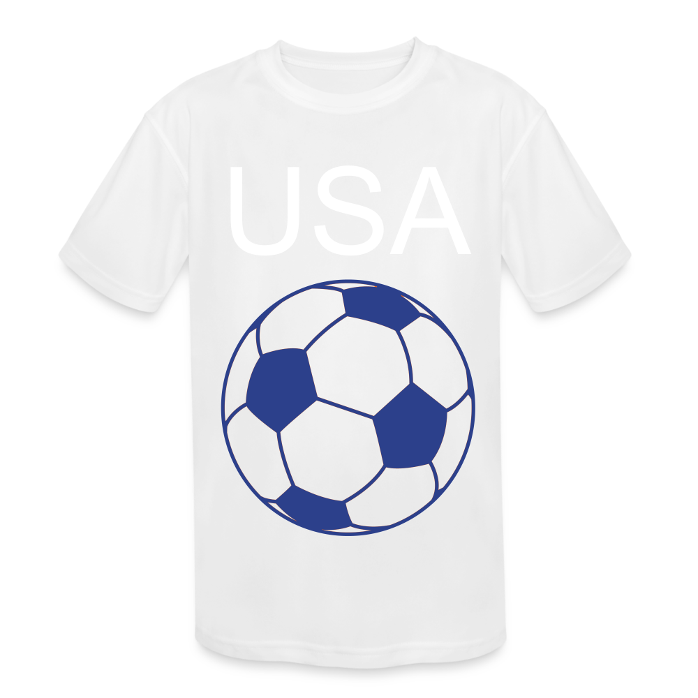 Kids' USA Soccer Moisture Wicking Performance T-Shirt - white