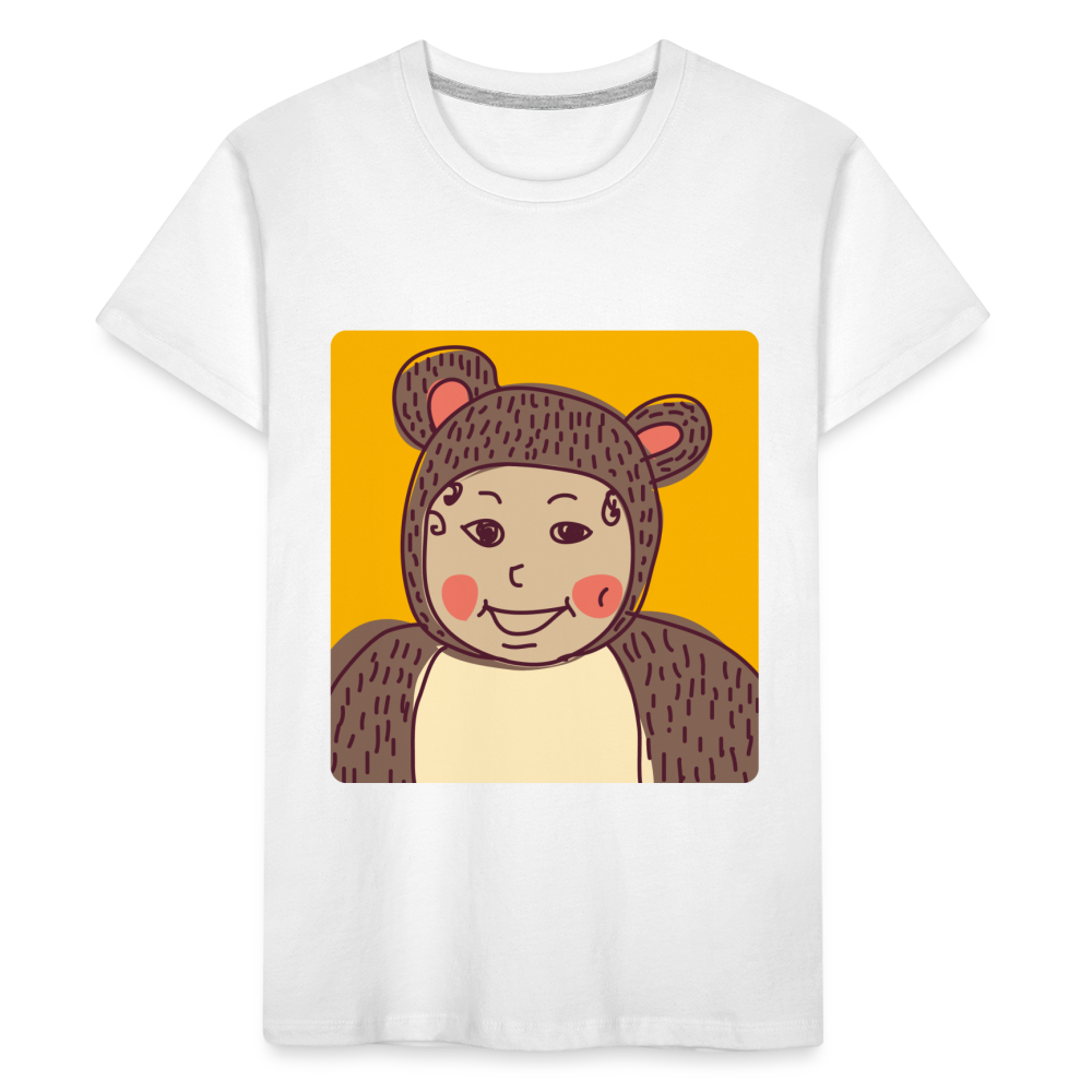 Kid’s Child Bear Premium Organic T-Shirt - white