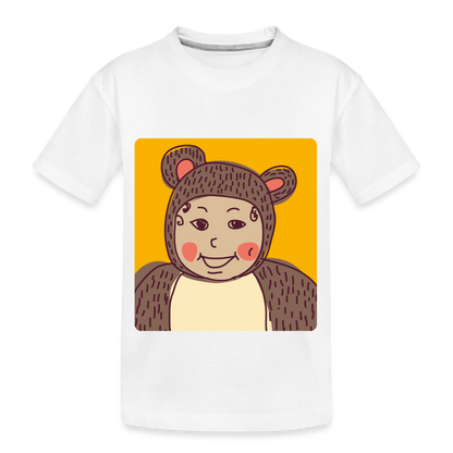 Kid’s Child Bear Premium Organic T-Shirt - white