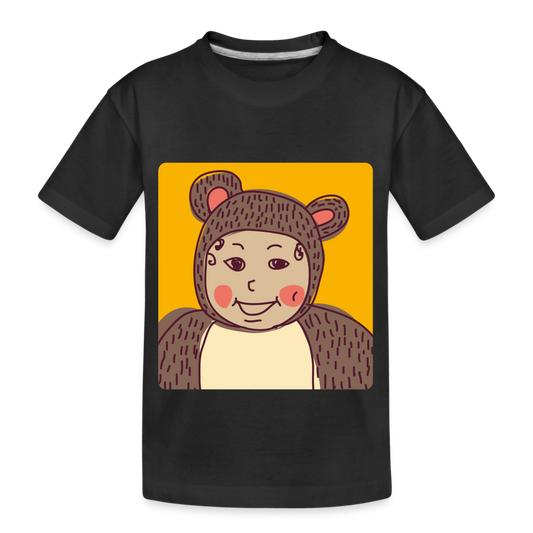 Kid’s Child Bear Premium Organic T-Shirt - black