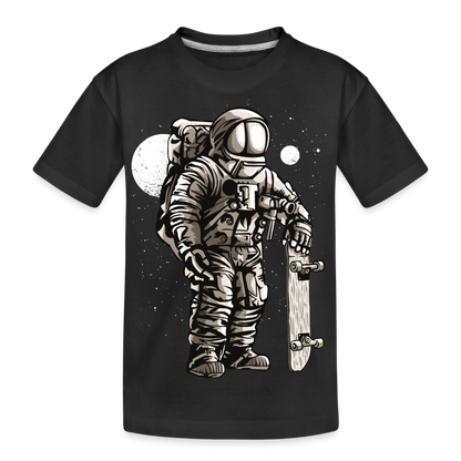 Kid’s Space Surfer Premium Organic T-Shirt - black