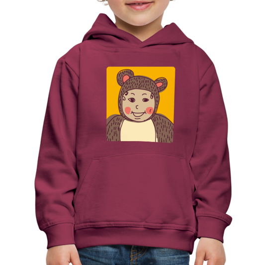 Kids‘ Premium Child Bear Hoodie - burgundy