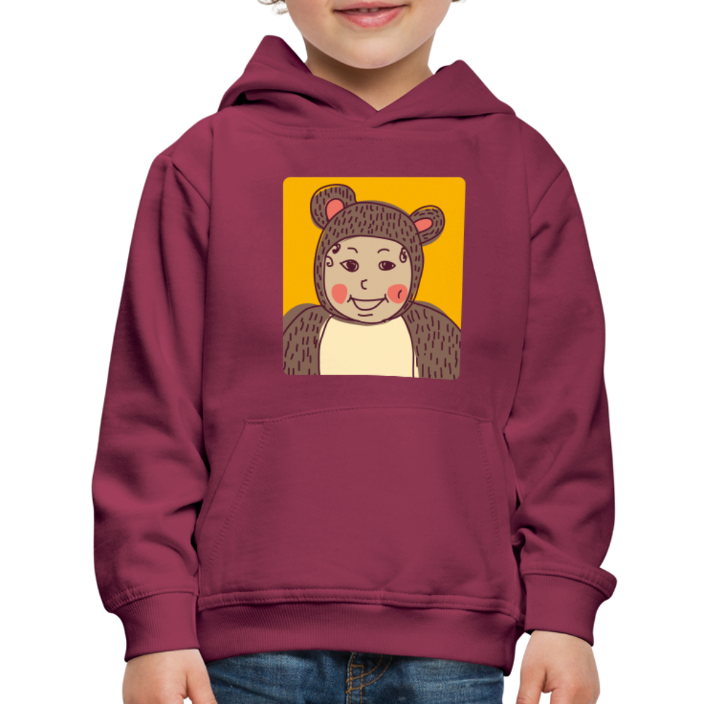 Kids‘ Premium Child Bear Hoodie - burgundy
