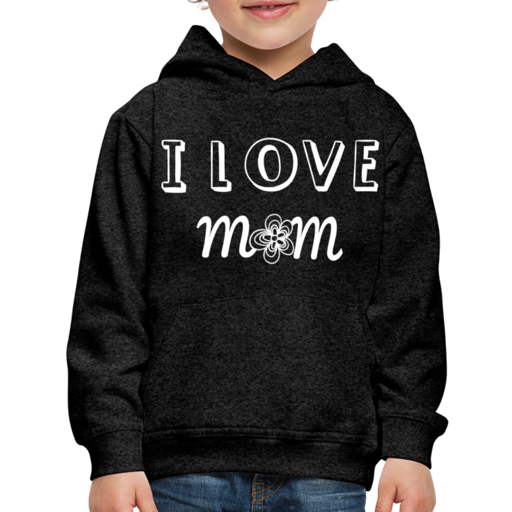 Kids‘ Premium Love Mom Hoodie - charcoal grey