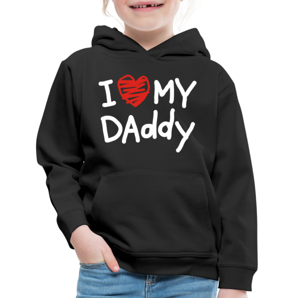 Kids‘ Premium Love Daddy Hoodie - black