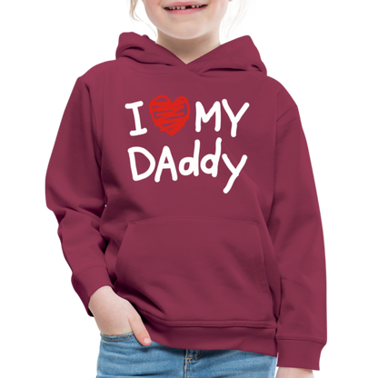 Kids‘ Premium Love Daddy Hoodie - burgundy