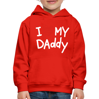 Kids‘ Premium Love Daddy Hoodie - red