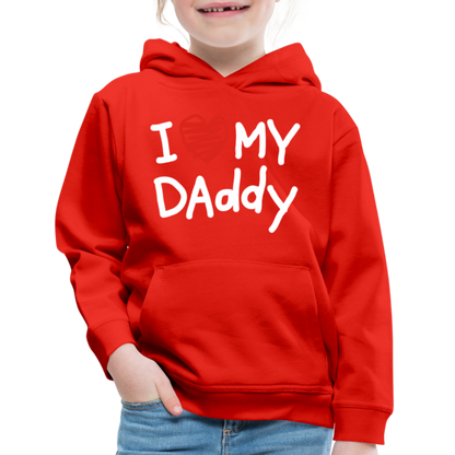 Kids‘ Premium Love Daddy Hoodie - red