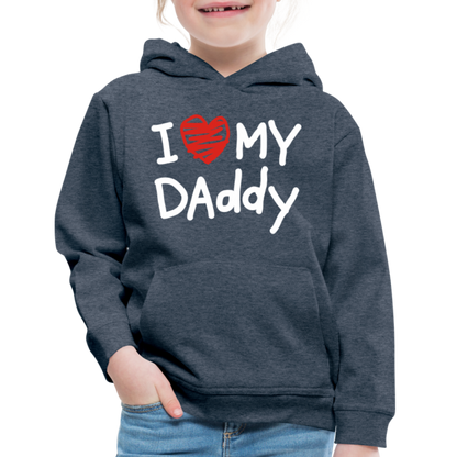 Kids‘ Premium Love Daddy Hoodie - heather denim