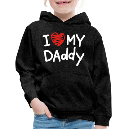Kids‘ Premium Love Daddy Hoodie - charcoal grey