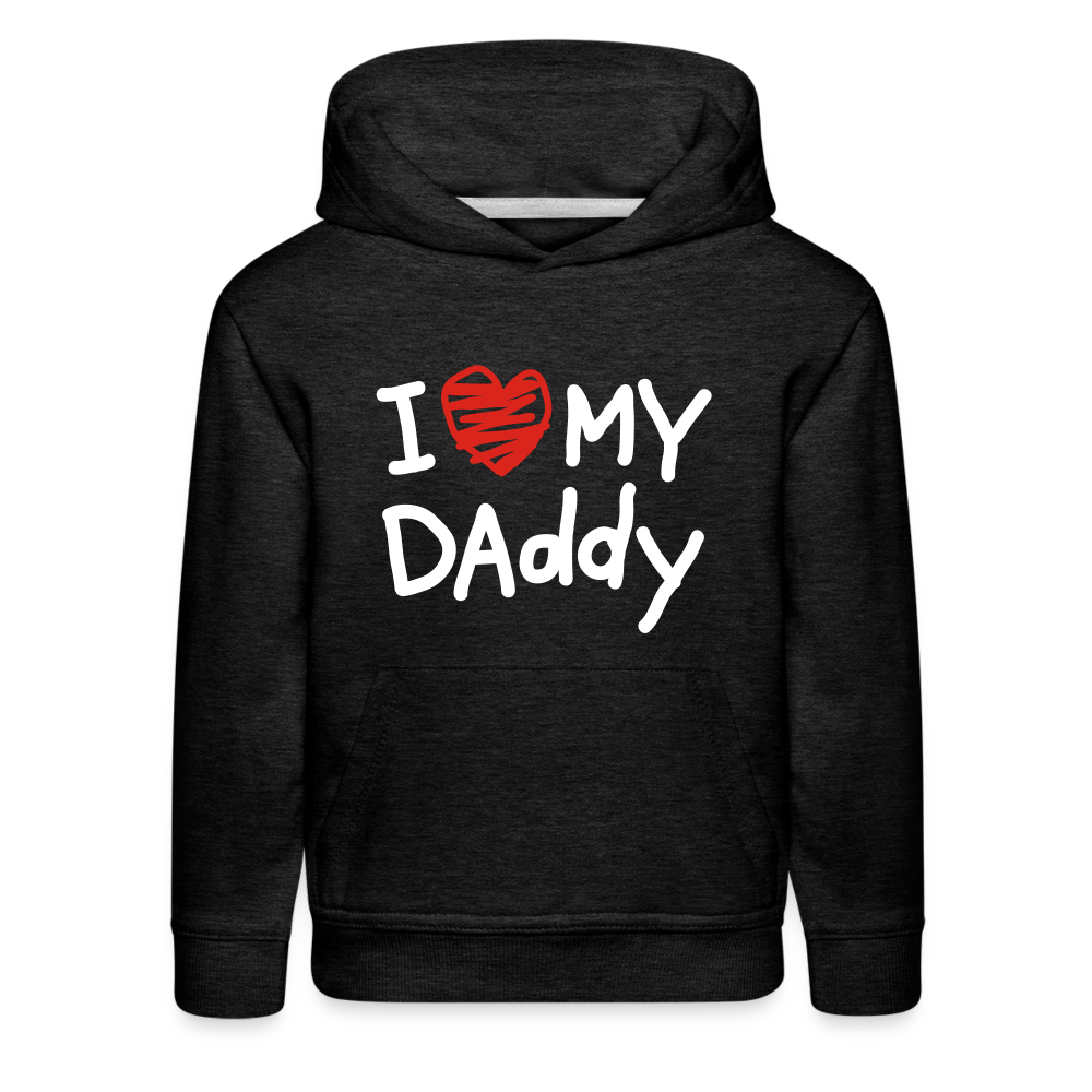 Kids‘ Premium Love Daddy Hoodie - charcoal grey