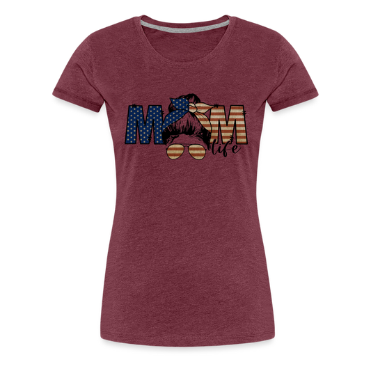 Women’s Mom Premium T-Shirt - heather burgundy