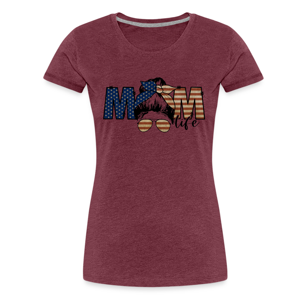 Women’s Mom Premium T-Shirt - heather burgundy