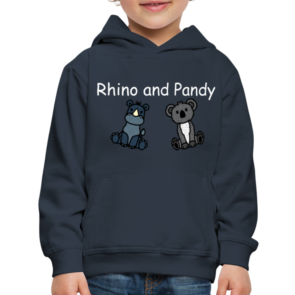 Kids‘ Rhino and Pandy Premium Hoodie - navy