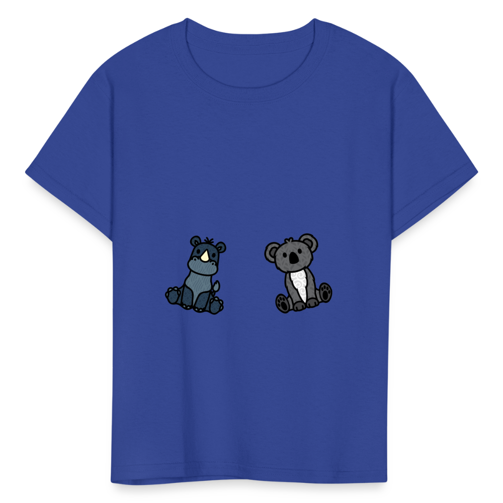 Kids' Rhino and Pandy T-Shirt - royal blue