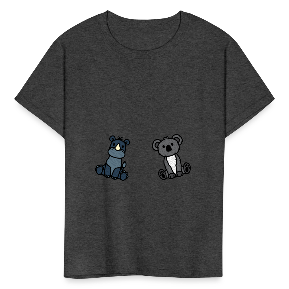 Kids' Rhino and Pandy T-Shirt - heather black