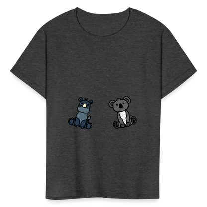 Kids' Rhino and Pandy T-Shirt - heather black