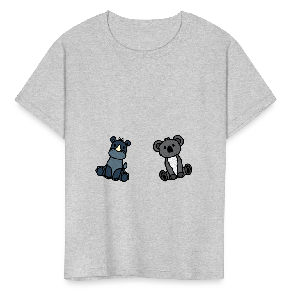 Kids' Rhino and Pandy T-Shirt - heather gray