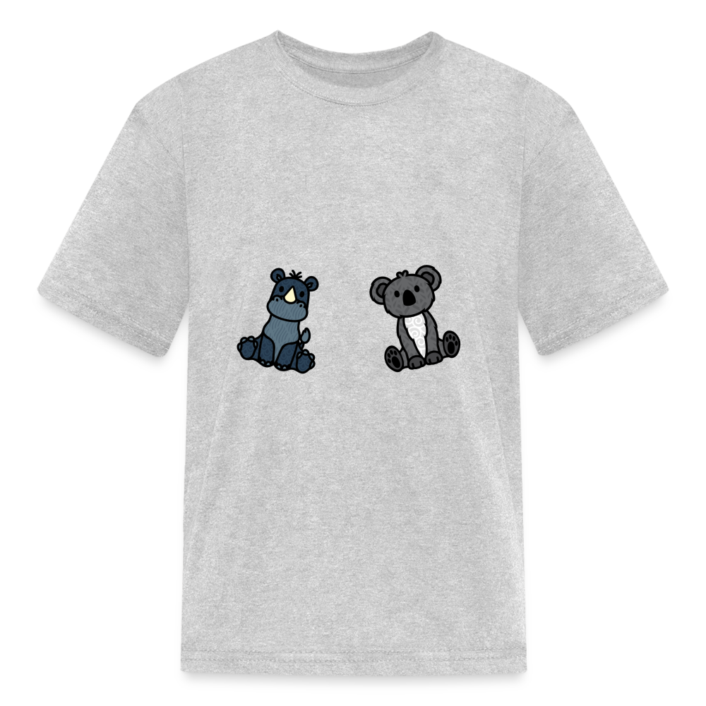 Kids' Rhino and Pandy T-Shirt - heather gray