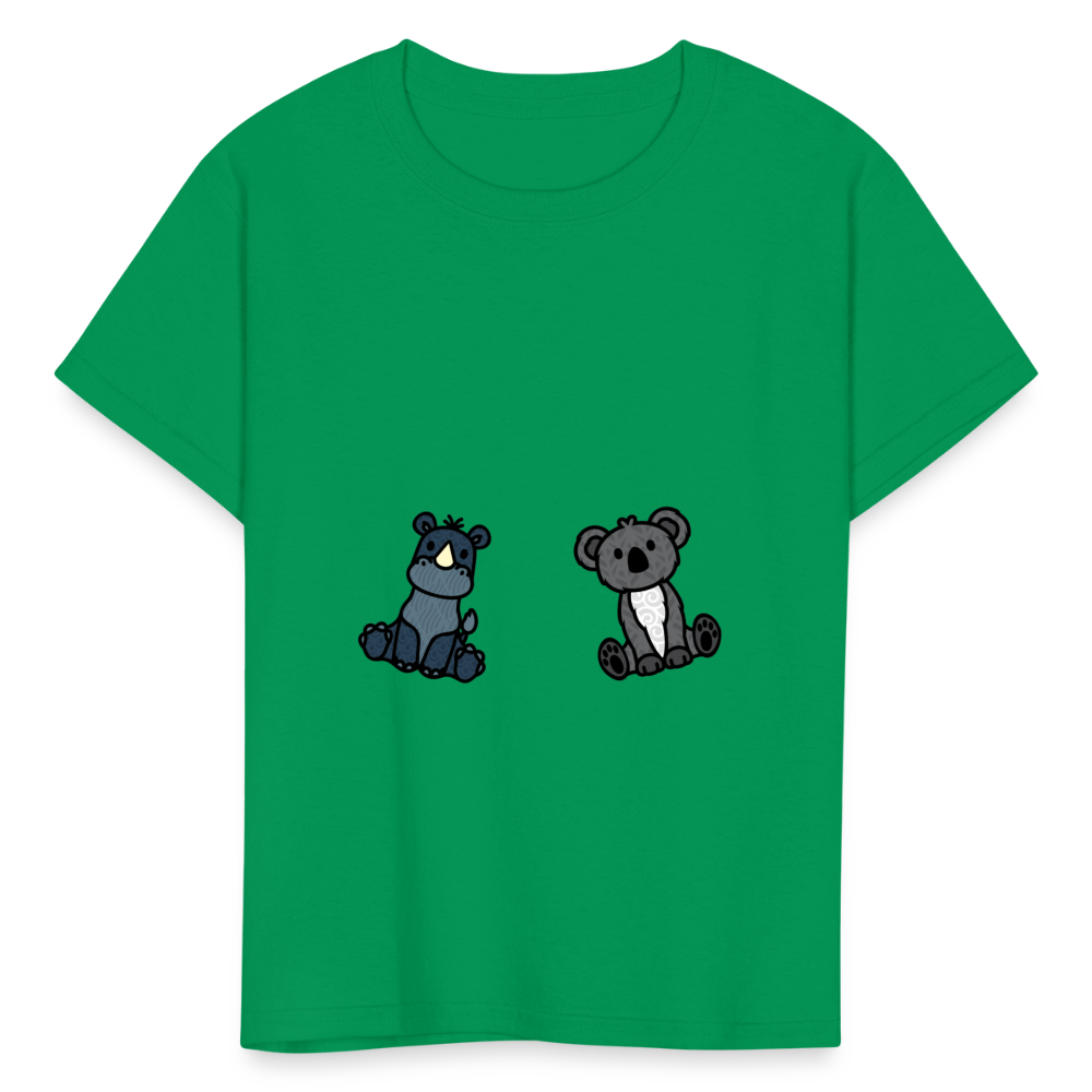 Kids' Rhino and Pandy T-Shirt - kelly green
