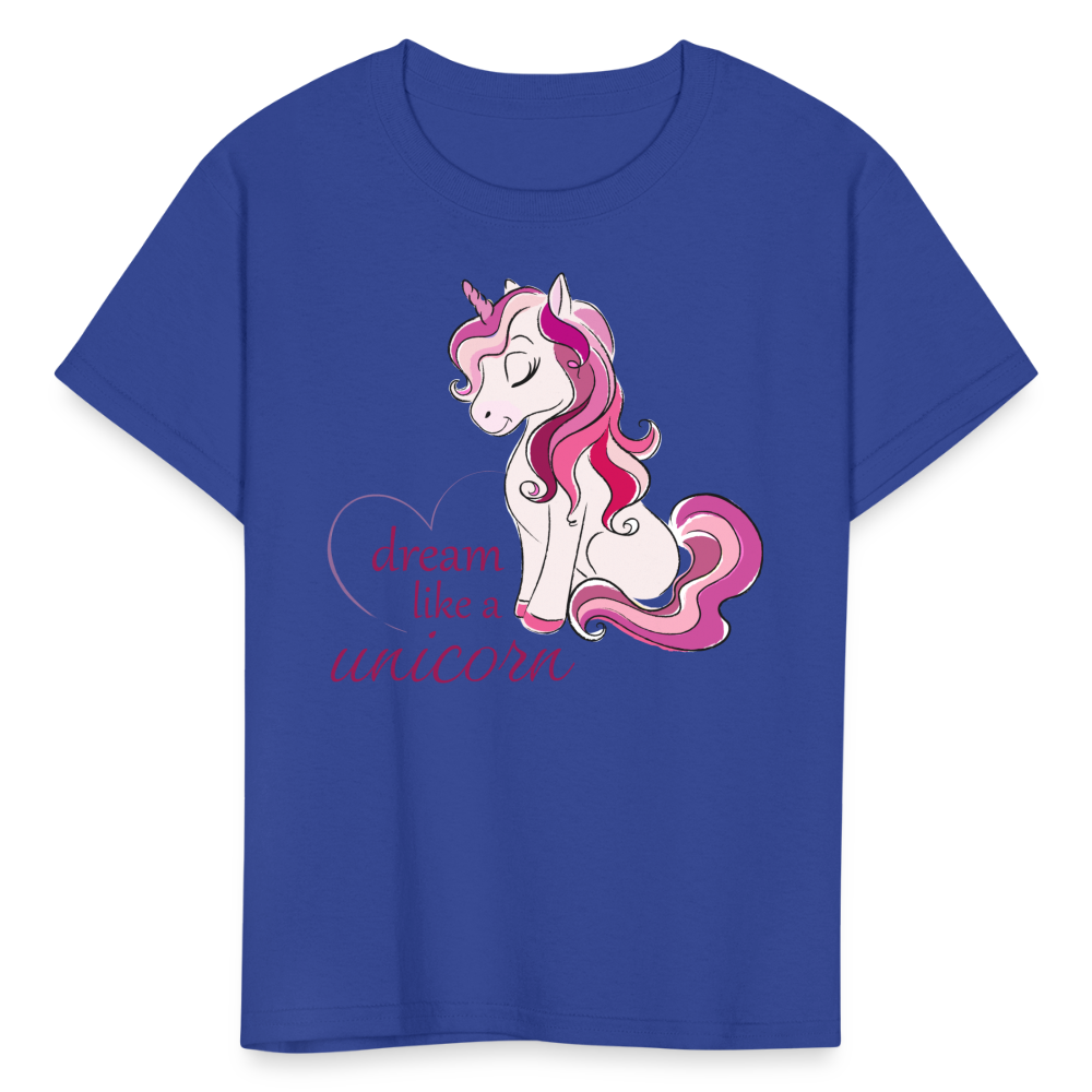 Kids' Unicorn T-Shirt - royal blue