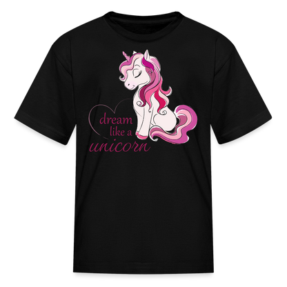 Kids' Unicorn T-Shirt - black