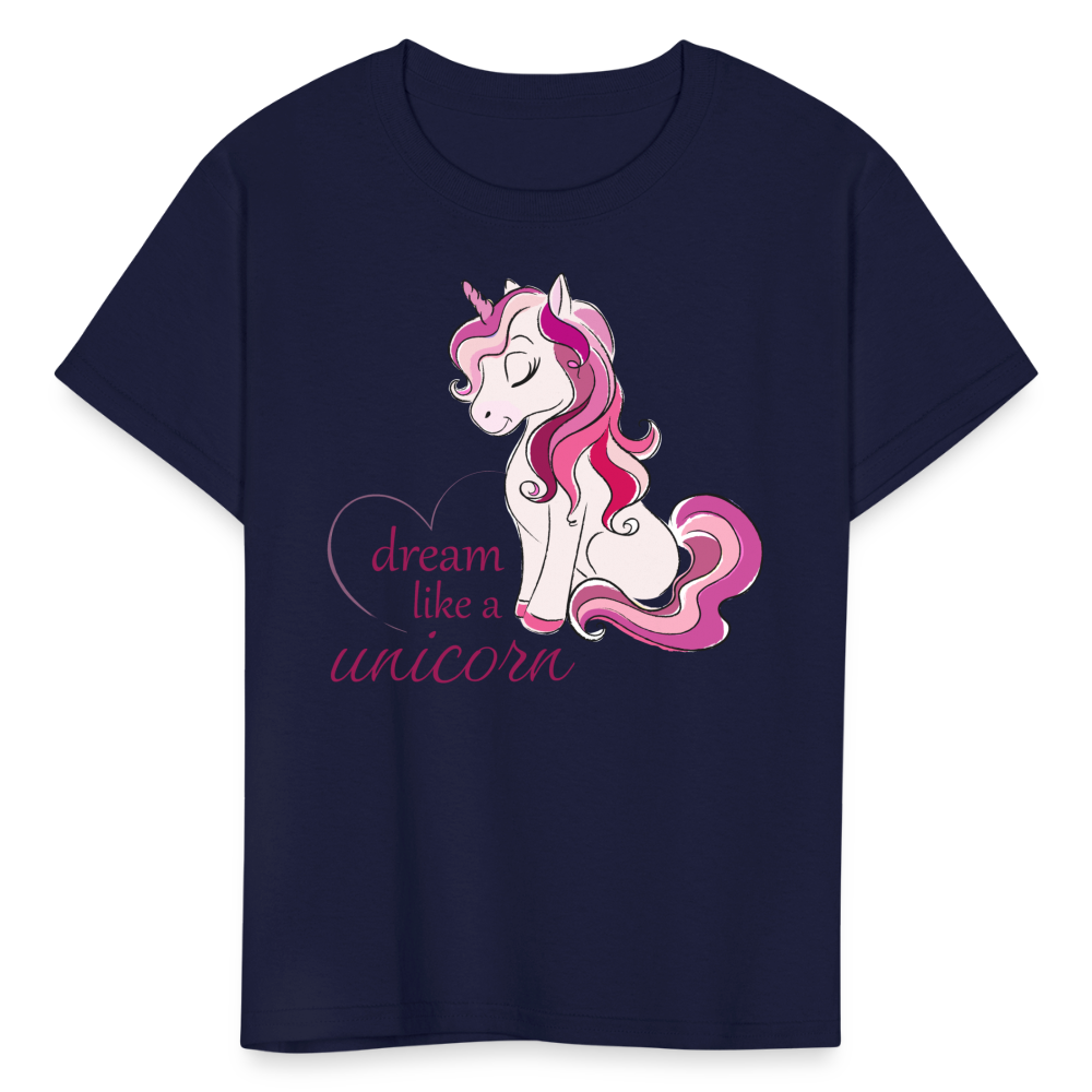 Kids' Unicorn T-Shirt - navy