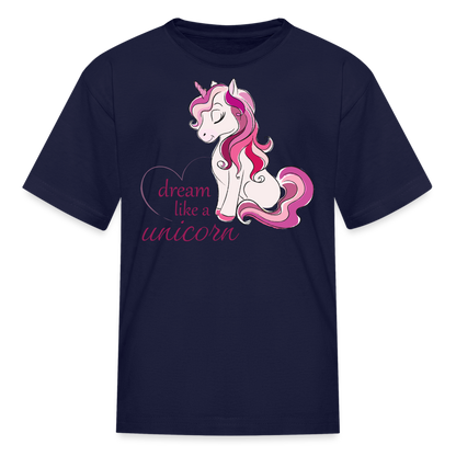 Kids' Unicorn T-Shirt - navy