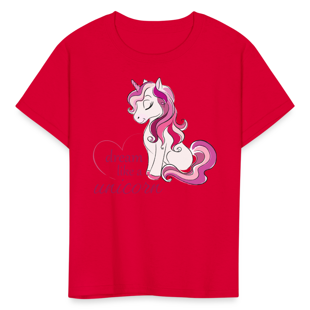 Kids' Unicorn T-Shirt - red