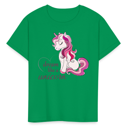 Kids' Unicorn T-Shirt - kelly green
