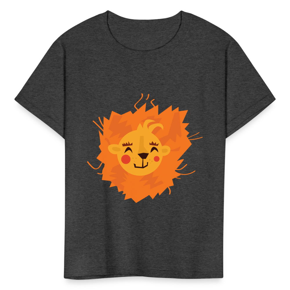 Kids' Lion T-Shirt - heather black