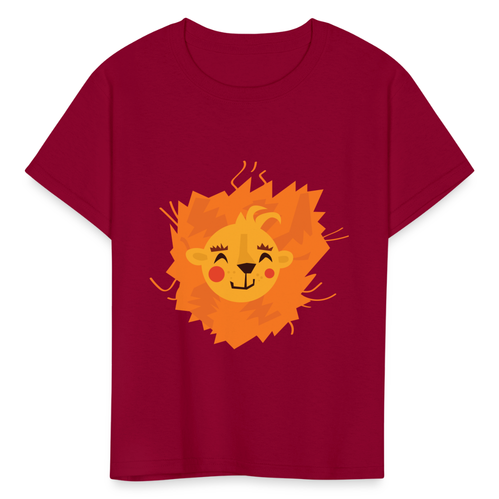 Kids' Lion T-Shirt - dark red