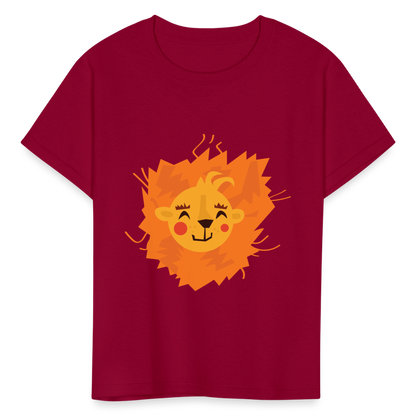 Kids' Lion T-Shirt - dark red