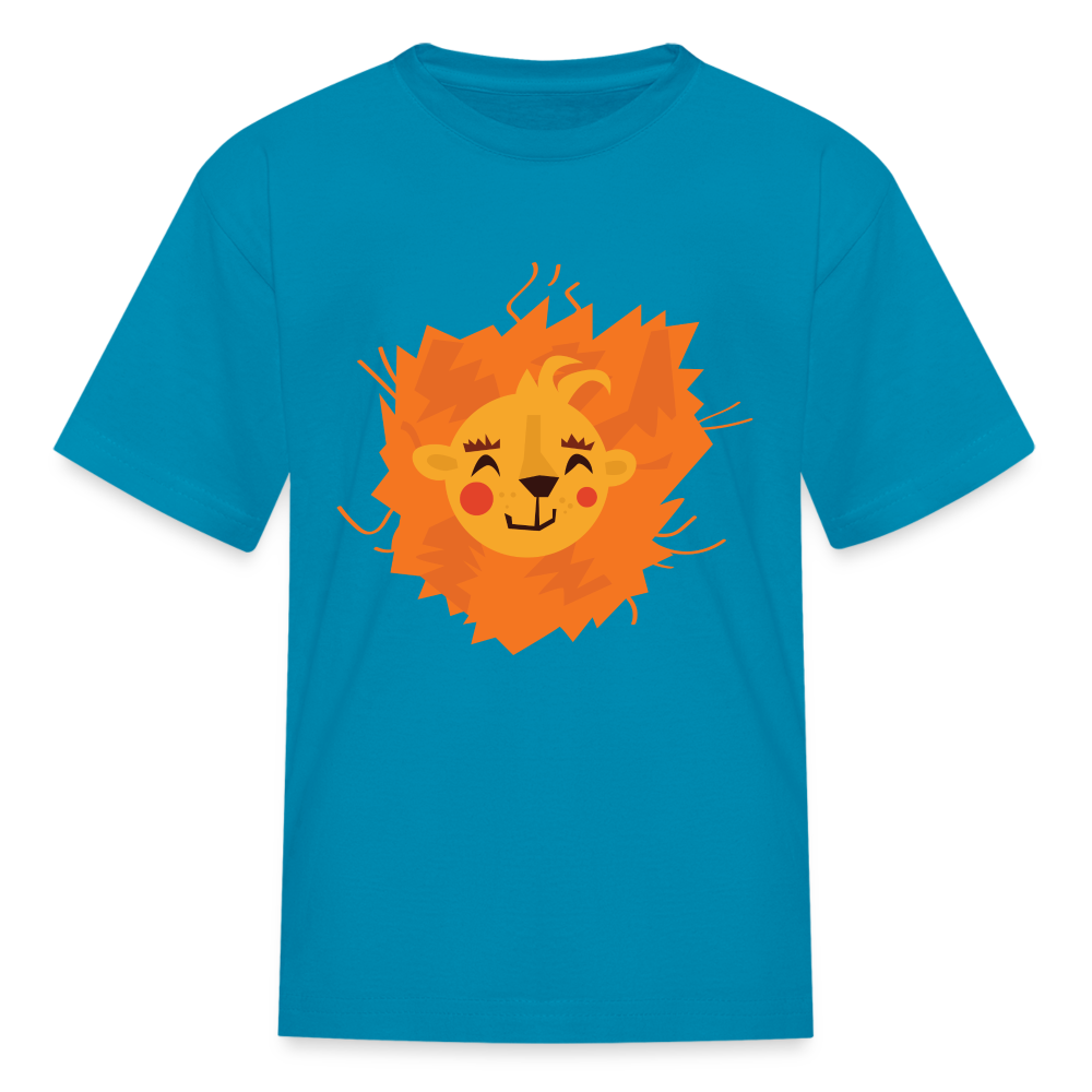 Kids' Lion T-Shirt - turquoise