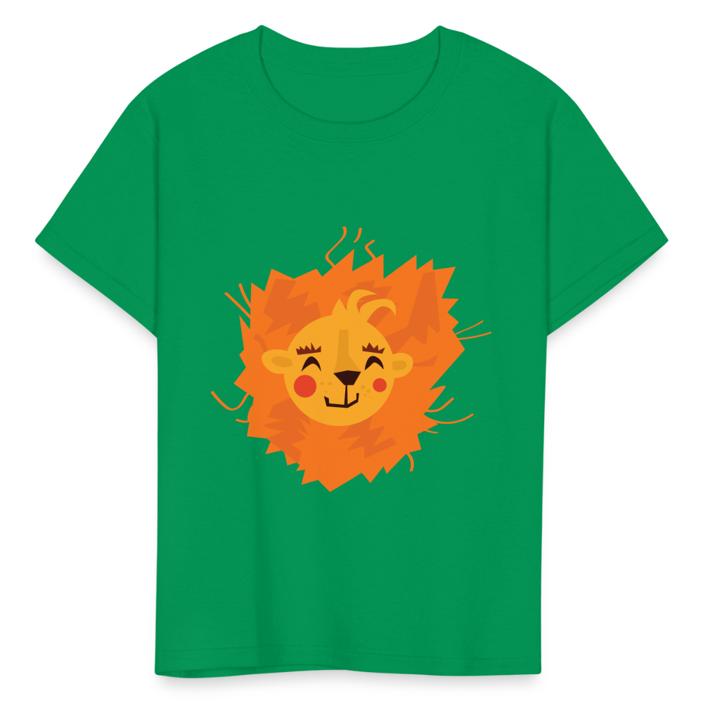 Kids' Lion T-Shirt - kelly green