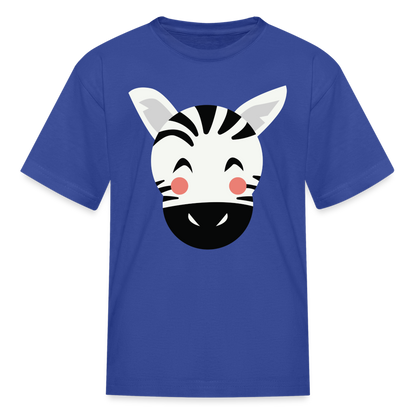 Kids' Zebra T-Shirt - royal blue