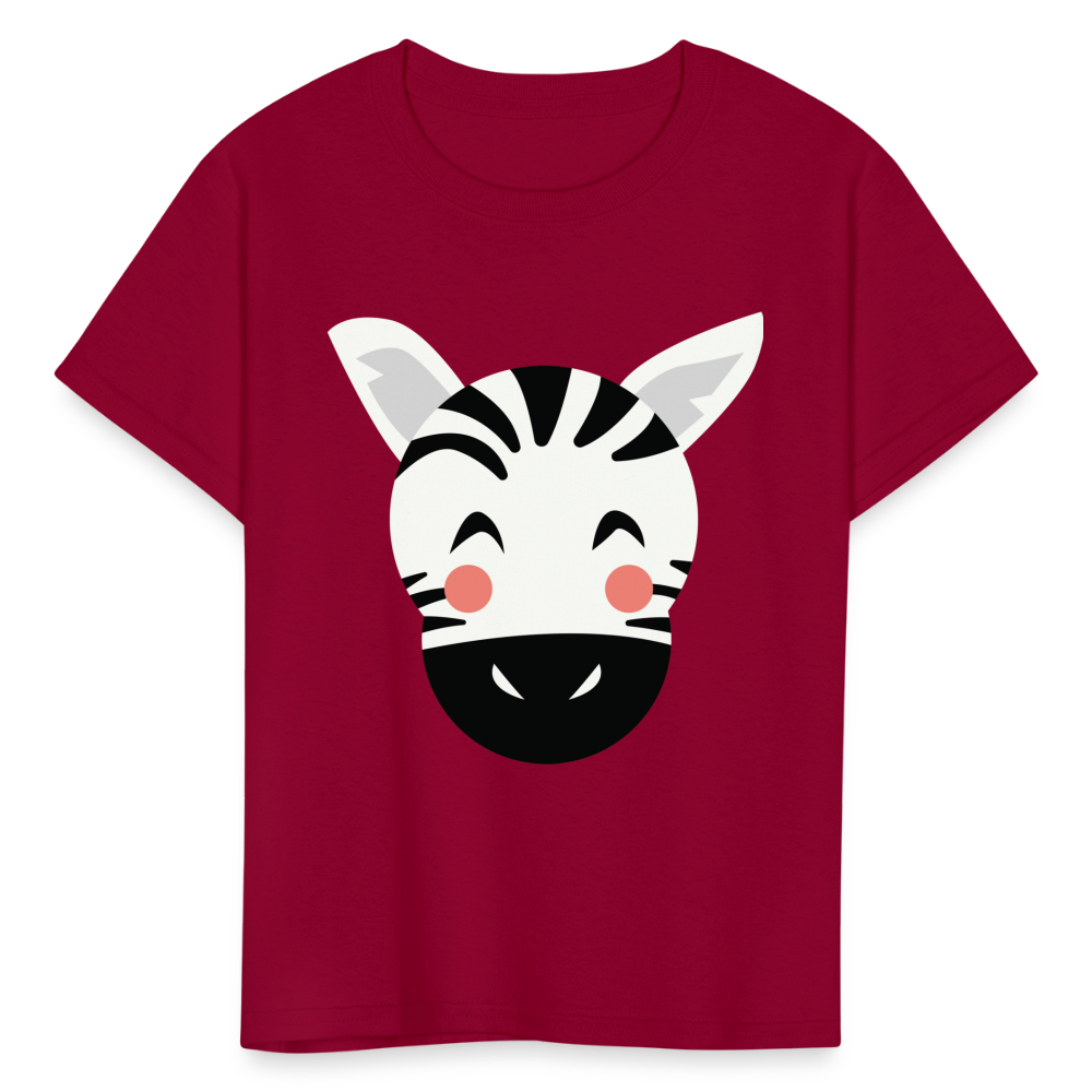 Kids' Zebra T-Shirt - dark red