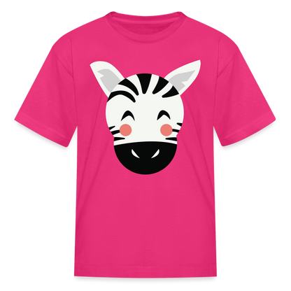 Kids' Zebra T-Shirt - fuchsia